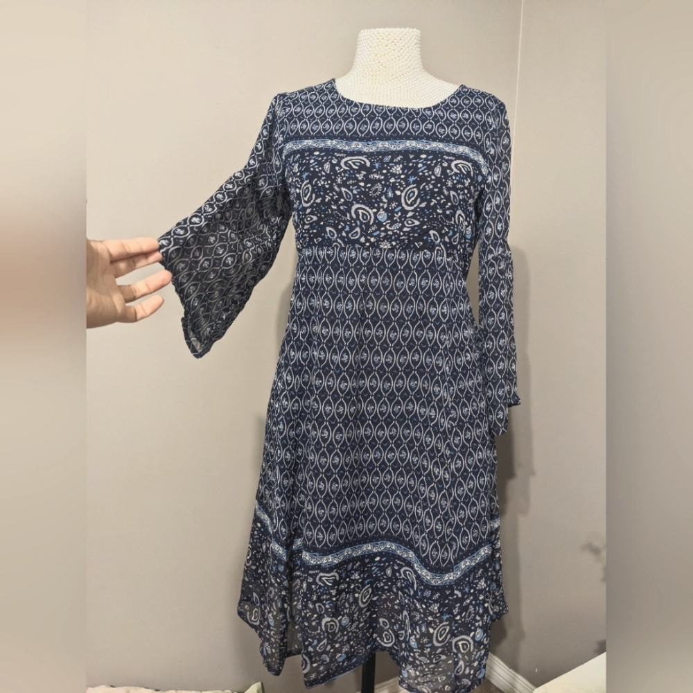 Navy bohemian dress